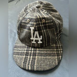 New Era Bricks & Wood X Los Angeles Dodgers Plaid Wool Retro Crown 59FIFTY Sz 8